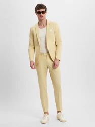 Finshley & Harding London Anzug Brixdon-Hoxdon Gelb/Khaki