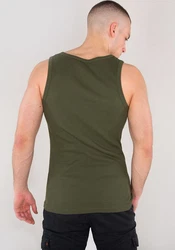 Alpha Industries Men Tanks Logo Tank Dunkelgrün/Khaki/Grün