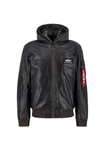 Alpha Industries Lederjacke Men Grau/Dunkelgrau/Schwarz/Dunkelgrün/Dunkelblau/Khaki