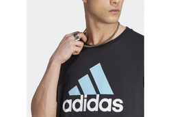 adidas Sportswear T-Shirt Essentials Single Jersey Big Logo Schwarz