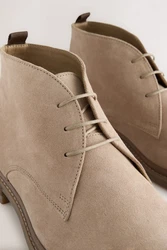 Next Velourslederstiefel Beige/Braun/Khaki