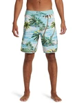 Quiksilver Boardshorts Highline Scallop Blau/Türkis/Gelb/Beige/Grün