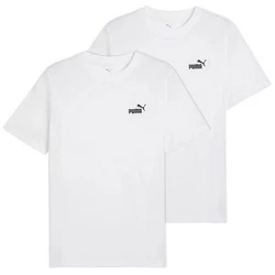 PUMA T-Shirt ESS Small No. 1 Logo Tee Weiß/Dunkelblau