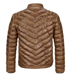 Milestone Lederjacke MSIseo Braun/Beige