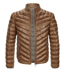 Milestone Lederjacke MSIseo Braun/Beige