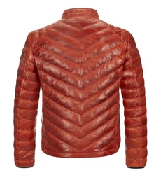 Milestone Lederjacke MSIseo Rot/Dunkelrot/Braun