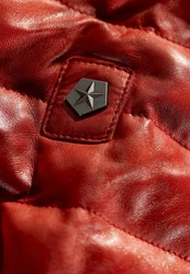 Milestone Lederjacke MSIseo Rot/Dunkelrot/Braun