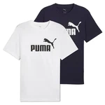 PUMA T-Shirt ESS No.1 Logo Tee Lila/Dunkelblau/Weiß