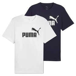 PUMA T-Shirt ESS No.1 Logo Tee Lila/Dunkelblau/Weiß