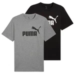 PUMA T-Shirt ESS No.1 Logo Tee Dunkelgrau/Lila/Grau