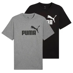 PUMA T-Shirt ESS No.1 Logo Tee Dunkelgrau/Lila/Grau