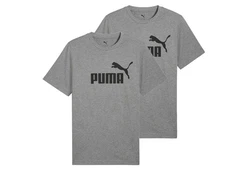 PUMA T-Shirt ESS No.1 Logo Tee Dunkelgrau/Lila/Grau