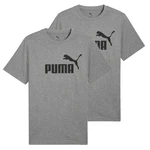 PUMA T-Shirt ESS No.1 Logo Tee Dunkelgrau/Lila/Grau