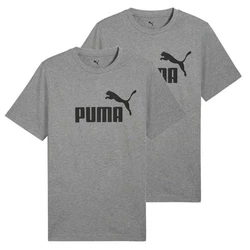 PUMA T-Shirt ESS No.1 Logo Tee Dunkelgrau/Lila/Grau