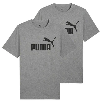 PUMA T-Shirt ESS No.1 Logo Tee Dunkelgrau/Lila/Grau