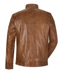 Milestone Lederjacke MSPepino Braun/Beige