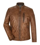 Milestone Lederjacke MSPepino Braun/Beige