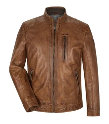 Milestone Lederjacke MSPepino Braun/Beige