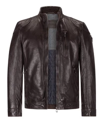 Milestone Lederjacke MSPepino Dunkelbraun/Braun