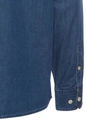 camel active Langarmhemd Blau/Dunkelblau/Hellblau