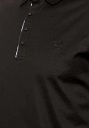 KARL LAGERFELD Poloshirt Schwarz/Dunkelbraun
