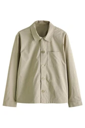 Next Sakko Hemdjacke mit Stretch (1-tlg) Khaki/Beige