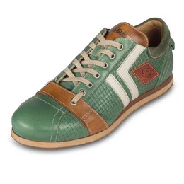 Herren Sneaker Leder grn/wei (TIFO-030 icaro salvia), Flechtoptik Sneaker Handgefertigt in Italien