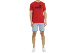 PUMA T-Shirt ESS Logo Tee Herren Rot/Orange