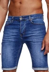 Reslad Jeansshorts Herren Kurze Hosen  Blau/Dunkelblau