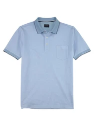 OLYMP Poloshirt Casual Two-Tone Piqu Blau/Hellblau