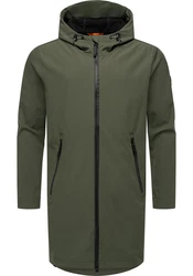 Ragwear Softshellparka Shellwie Long Dunkelgrün/Grün