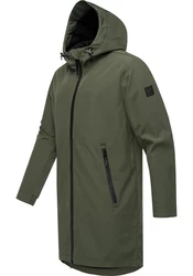 Ragwear Softshellparka Shellwie Long Dunkelgrün/Grün