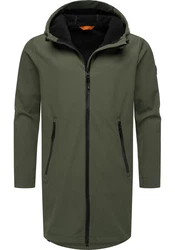 Ragwear Softshellparka Shellwie Long Dunkelgrün/Grün