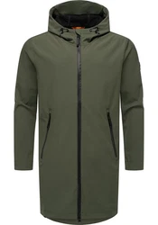 Ragwear Softshellparka Shellwie Long Dunkelgrün/Grün