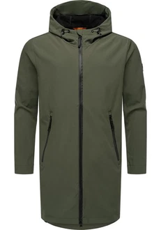 Ragwear Softshellparka Shellwie Long Dunkelgrün/Grün