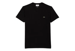 Lacoste T-Shirt V-Neck Tee Schwarz
