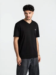 Lacoste T-Shirt V-Neck Tee Schwarz
