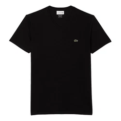 Lacoste T-Shirt V-Neck Tee Schwarz