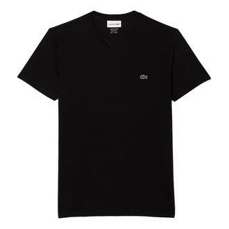 Lacoste T-Shirt V-Neck Tee Schwarz