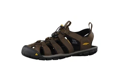 Keen Sandale Clearwater CNX Leder Dunkelbraun/Braun/Dunkelgrün