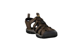 Keen Sandale Clearwater CNX Leder Dunkelbraun/Braun/Dunkelgrün