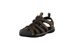 Keen Sandale Clearwater CNX Leder Dunkelbraun/Braun/Dunkelgrün