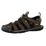 Keen Sandale Clearwater CNX Leder Dunkelbraun/Braun/Dunkelgrün