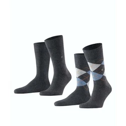 Burlington Kurzsocken Herren Socken Everyday 2-Pack Dunkelblau/Grau/Dunkelgrau/Hellblau