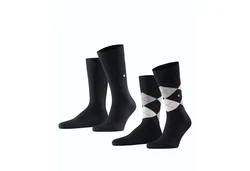 Burlington Kurzsocken Herren Socken Everyday 2-Pack Bordeaux/Schwarz/Dunkelrot/Rot/Dunkelbraun