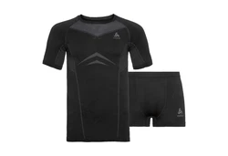 Odlo Funktionsunterwäscheset Performance Unterziehshirt Schwarz/Dunkelgrau/Grau/Blau