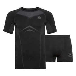 Odlo Funktionsunterwäscheset Performance Unterziehshirt Schwarz/Dunkelgrau/Grau/Blau