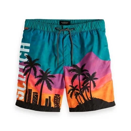 Badehose Herren Bunte Badeshorts mit Artwork 148552