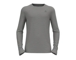 Odlo Langarmshirt Merino Hellgrau/Dunkelgrau/Grau