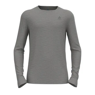 Odlo Langarmshirt Merino Hellgrau/Dunkelgrau/Grau